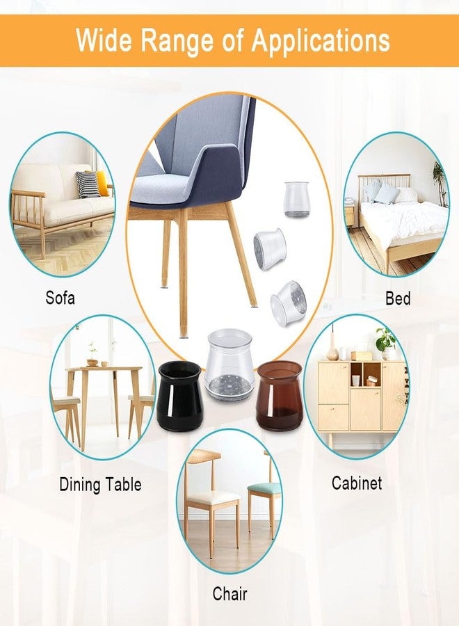 OASMU 32 Pcs Chair Leg Floor Protectors - Silicone Felt Pads, Scratch-Proof & Noise-Free, Easy Smooth Moving, Large Size (Fits Round Chair Legs: 1-5/16" to 2" Diameter)​ - Image 5